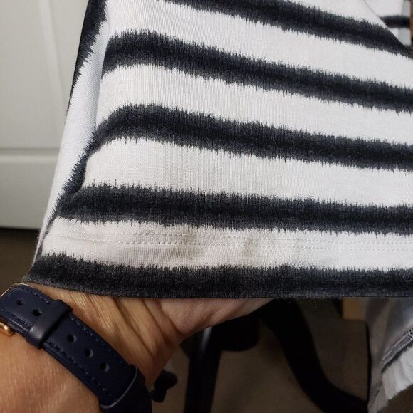 SOFT Michael Kors Black and White Striped Scoop Neck Maxi Dress - Picture 12 of 12